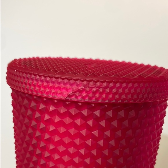 Starbucks Limited Edition 2021 Ruby Hot Pink Soft Touch Jelly Bling Studded 24oz - Picture 7 of 9
